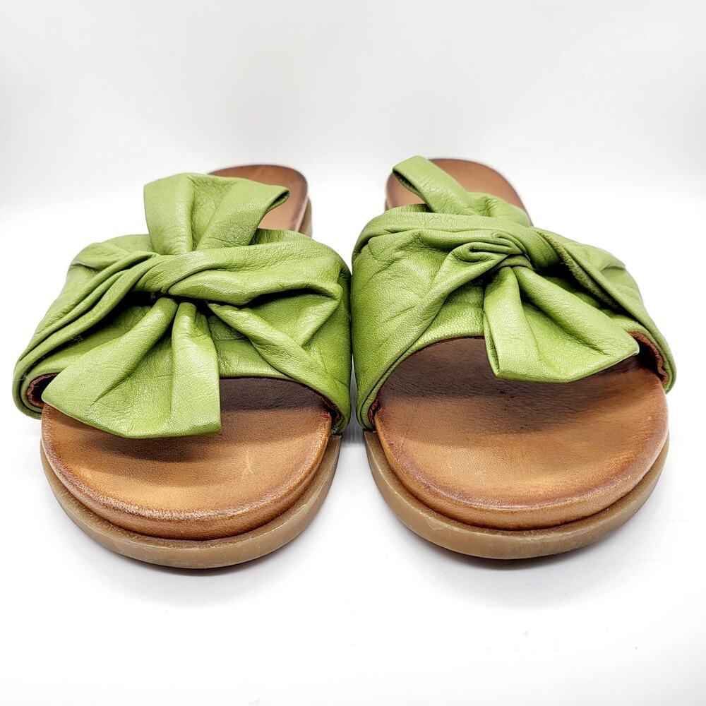 Unity in Diversity Diona Green Italian Leather Twisted Tie Sandals Women’s EU 37 - Picture 4 of 10